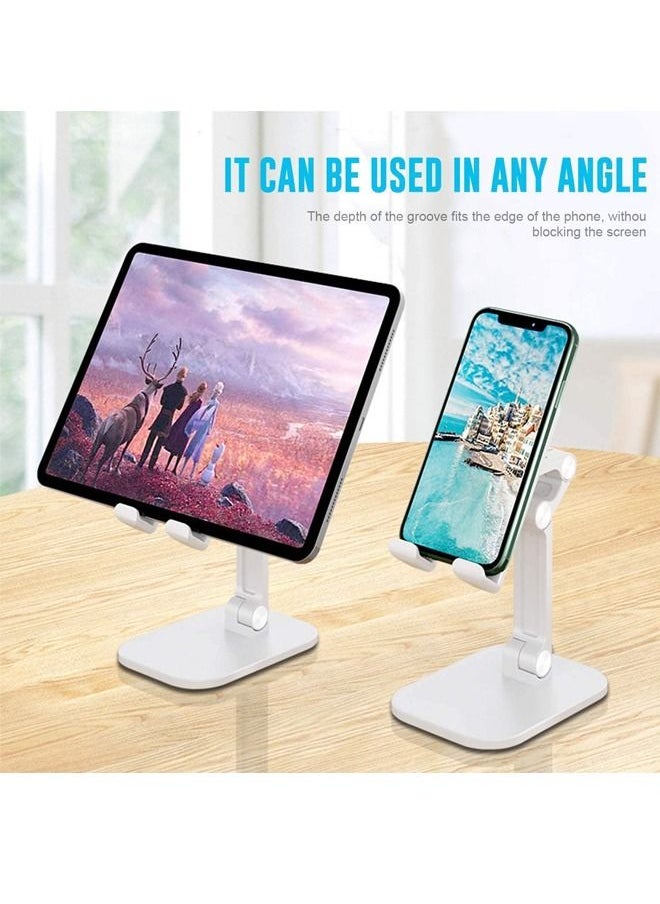 PADOM - Padom Cell Phone Stand Foldable Portables Phone Holder 120°Angle Tablet Stand Height Adjustable for iphone Stand Non-slip Phone Stand for Desk for/Smartphones/ipad/Tablet - Image 1