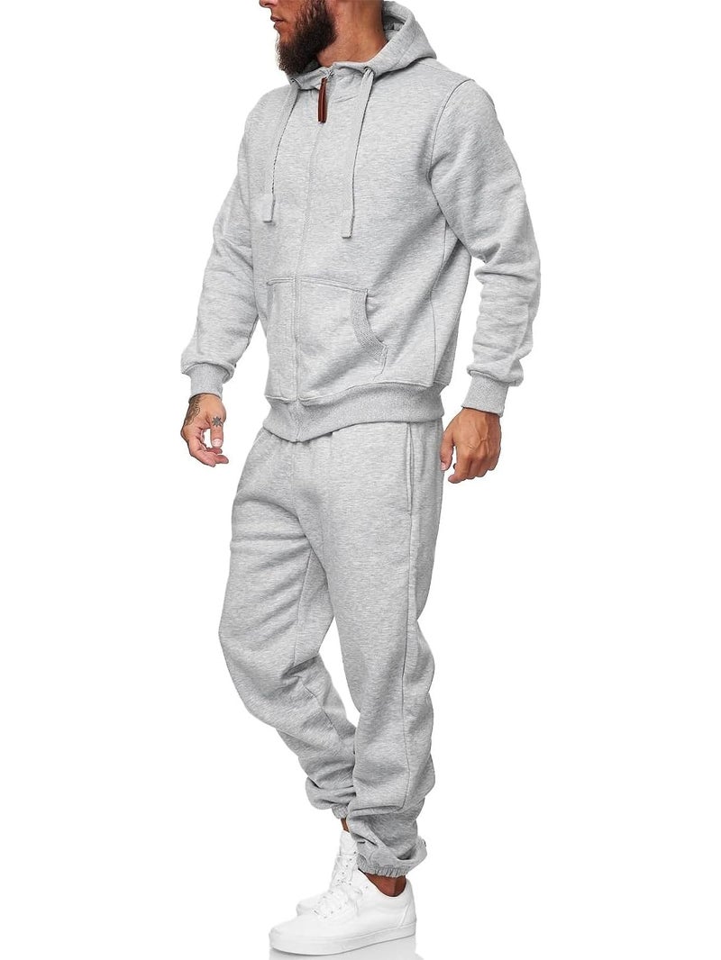 CUBECIRCLE Sweatsuits for Men 2 Piece Men's Jogging Tracksuit Set Hoodie Casual Athletic Long Sleeve Zipper Suit Set - Image 3