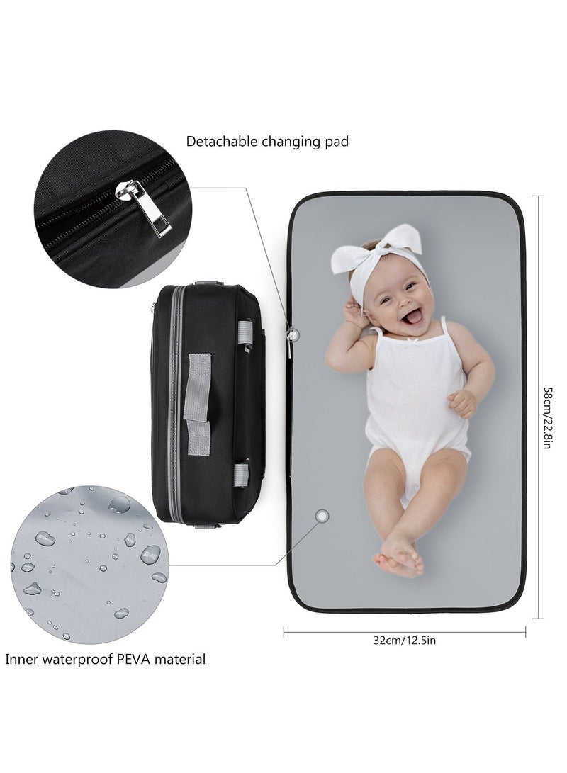 RedMapleTEK Foldable Diaper Bag for Going Out, Portable Baby Changing Pad - Image 4