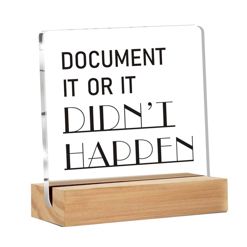 pertnate علامات ديكور المكتبية مضحكة هدايا عمل مضحكة للرجال المشرفين على النساء توثيقها أو لم يحدث ذلك - Image 1