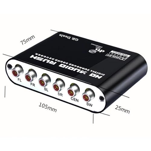 GR Deals DAC Audio Digital to Analog Converter, Digital DTS Channel Decoder 5.1 Audio Converter Optical Fiber Coaxial Sound Adapter for PS/3 HD DVD. - Image 5
