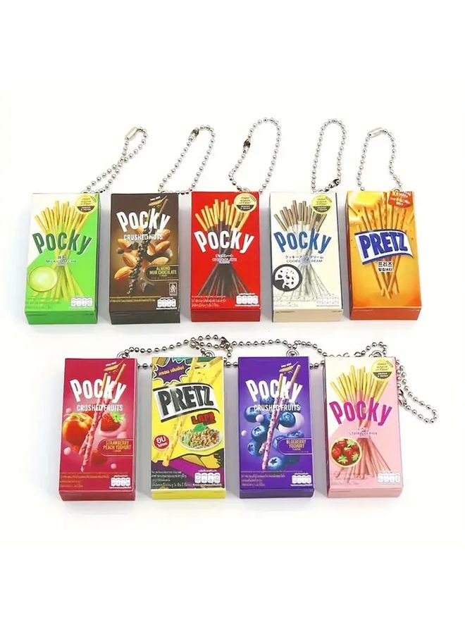 Random Style Food Cookie Keychain For Bags Matcha Strawberry Chocolate Flavor - Image 4