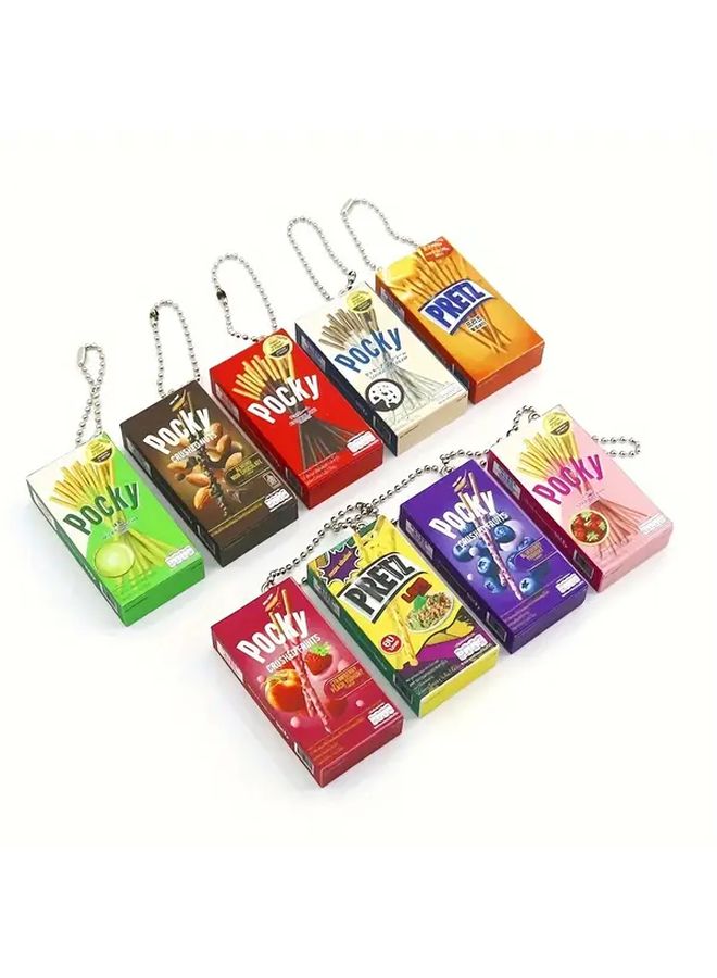 Random Style Food Cookie Keychain For Bags Matcha Strawberry Chocolate Flavor - Image 3