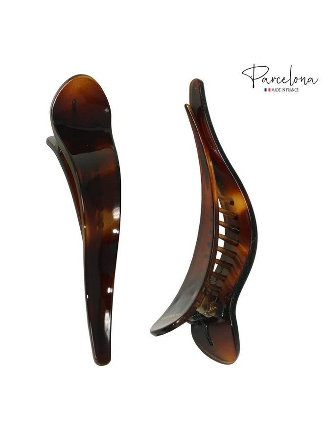 Parcelona French Brill Beak Medium 4 1/2" Shell Small Salon Hinge Slide In Beak Slider Claw Clip Clamp For Women - Image 5