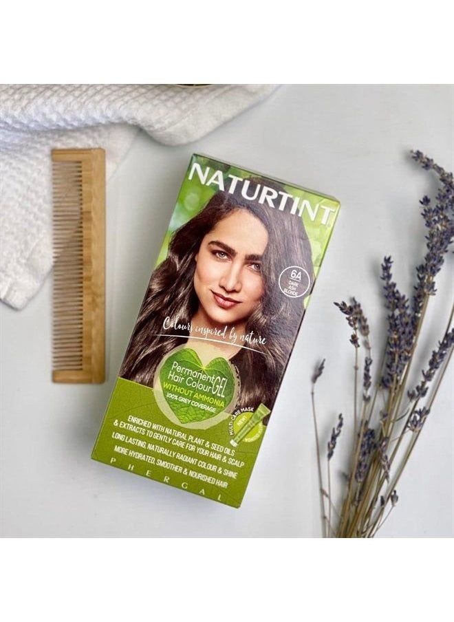 NATURTINT Permanent Hair Color 6A Dark Ash Blonde (Pack of 1), Ammonia Free, Vegan, Cruelty Free, up to 100% Gray Coverage, Long Lasting Results  - Image 2