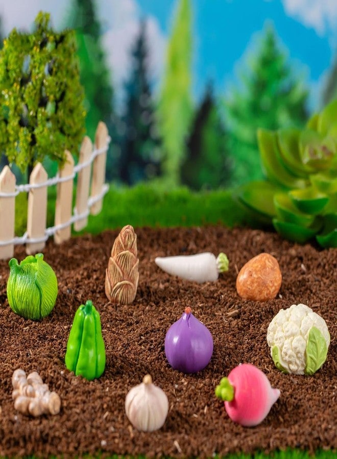 Exasinine 42 Pcs Miniature Food Mini Vegetables Figurines Miniature Baskets for Miniatures Food Kitchen Mini House Store - Image 2
