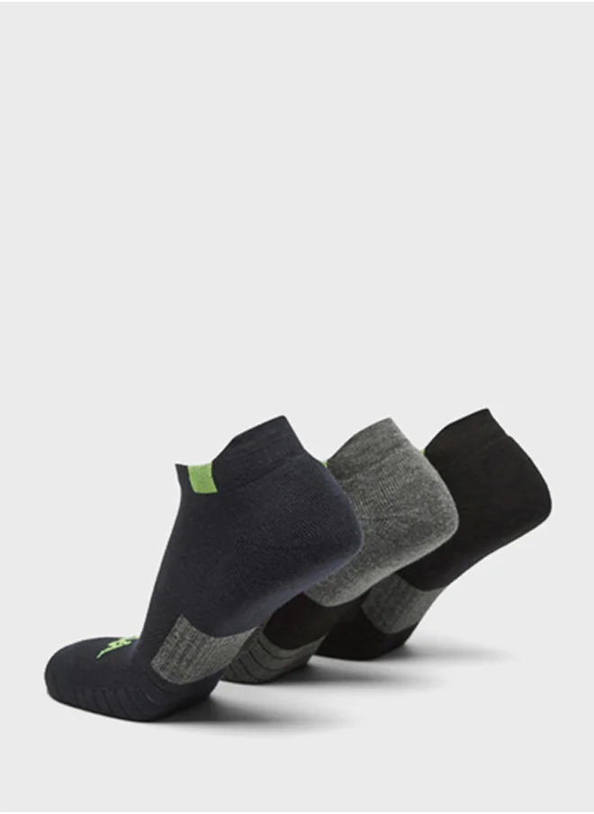 كابا 3 Pack Logo Ankle Socks