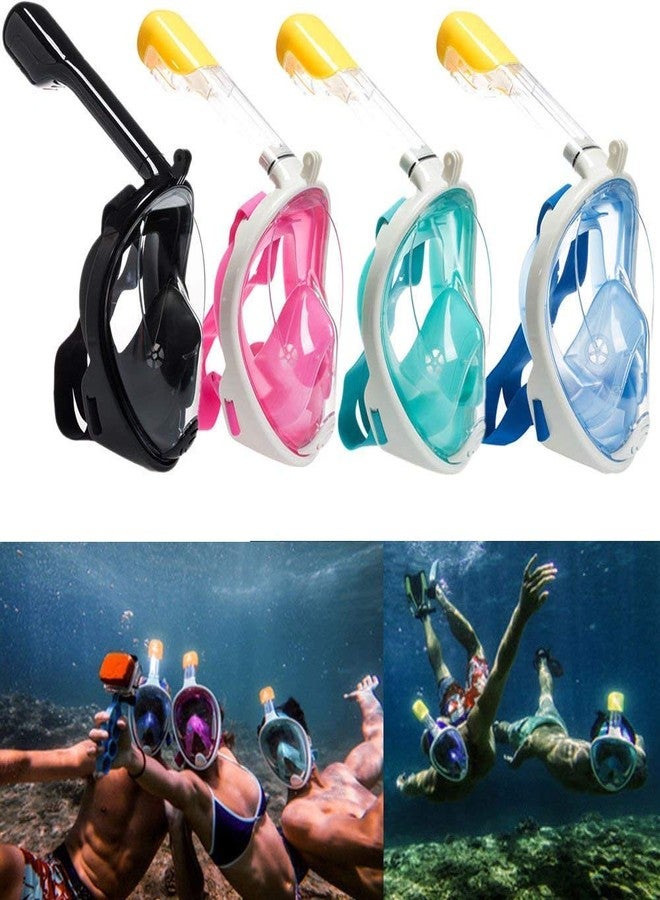 VBM Snorkel Mask with Latest Dry Top Breathing System,Fold 180 Degree Panoramic View Full Face Snorkel Mask Anti-Fog Anti-Leak with Camera Mount,Snorkeling Gear for Adults Kids Size - (S/M) - Image 5