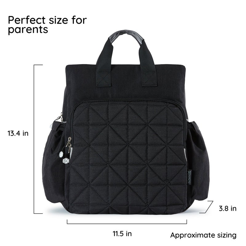 SoHo Designs SoHo Kenneth Diaper Backpack 6Pc Set Tote Bag, Black - Image 2
