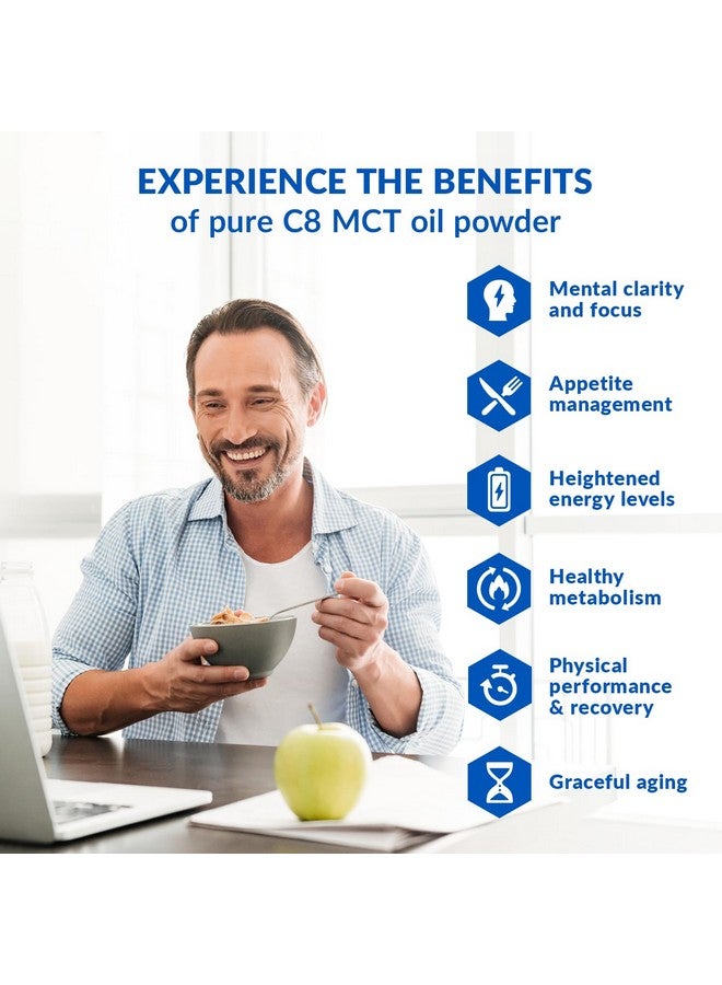 BioTrust BioTrust Keto Elevate - C8 MCT Oil Powder - Ketogenic MCT Coffee Creamer, Keto Coffee Creamer - Clean Energy, Mental Focus, Clarity -100% Caprylic Acid MCT Powder, Non-GMO(French Vanilla, 20 Servings) - Image 5