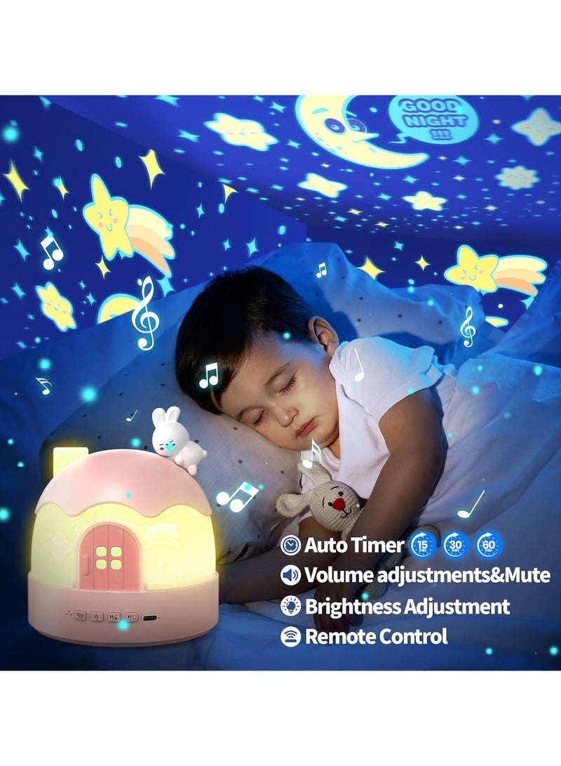 general Children's nightlight, Girl Gift 84 light modes 14 movies Baby stereo machine, bedroom nightlight, 3-in-1 & remote control, volume adjustment, rechargeable unicorn, Kawaii Gift, girl gift - Image 5