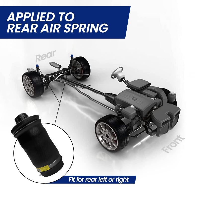 KEIYSHOLCK 2Pcs Rear Air Spring Suspension Compatible with 2007-2019 Benz W164 X164 GL320 GL350 GL450 GLE350 GLE450 AMG GLS450 ML320 ML350 ML450 1643201025 1643200725 1663200325 - Image 3