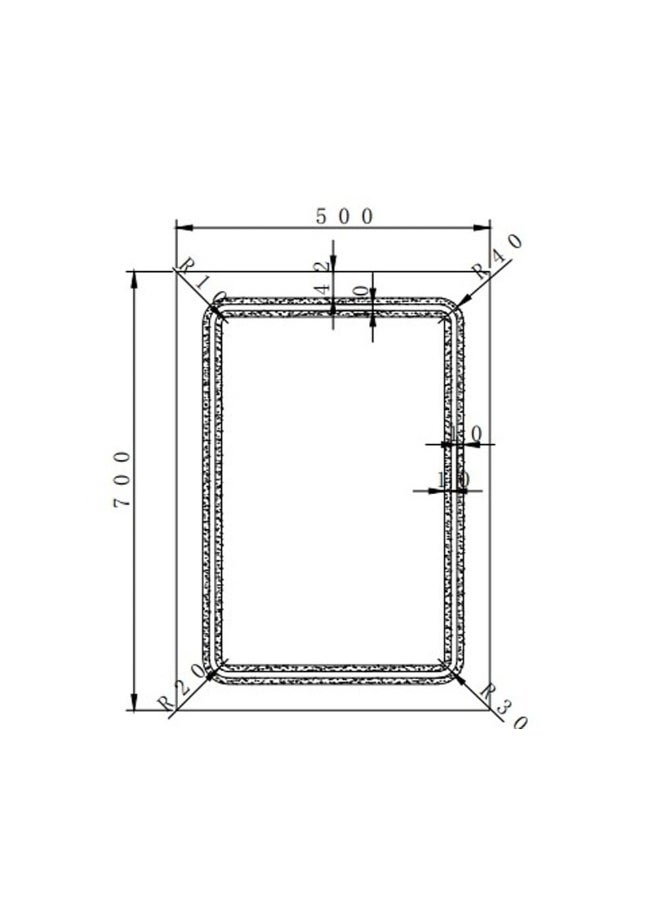 DANUBE HOME Milano Eco Led Mirror Wall Mounted Wall Hanging Brackets Ideal For Bathrooms Bedrooms Living Rooms Mlm002 50X70- Made In China  - Image 2