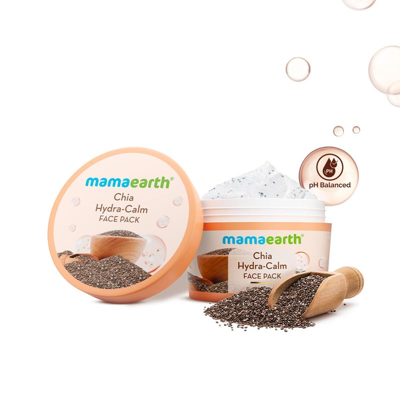 Mamaearth Mamaearth Chia HydraCalm Face Pack with Chia Seed Ceramides for Healthy Skin Barrier 200g DIYlike Texture Instant Hydration Glow Gel Cream Cooling Mask Free From Harmful Chemicals All Skin Types - Image 2