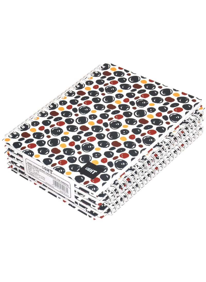 Light FIS LIGHT Pack of 5 Spiral Hard Cover Notebook, Single Line, 9X7 Inches (22.86 X 20.32 CM) 100 Sheets -LINBS971703  - Image 1