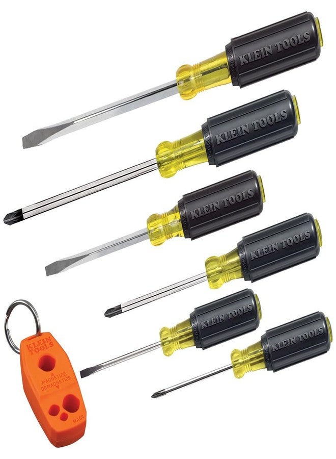 Klein Tools 85146 Screwdriver Set with Magnetizer / Demagnetizer for Magnetic Tips 3 Slotted, 3 Phillips, Home Improvement, 7-Piece - Image 1