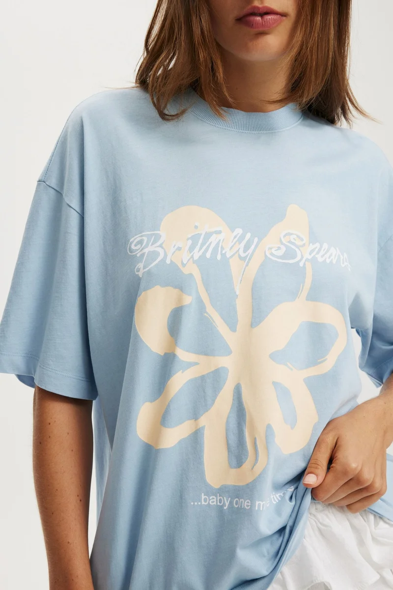 Cotton On  The Lcn Music Boxy Graphic Tee for Women | Best Price UAE
