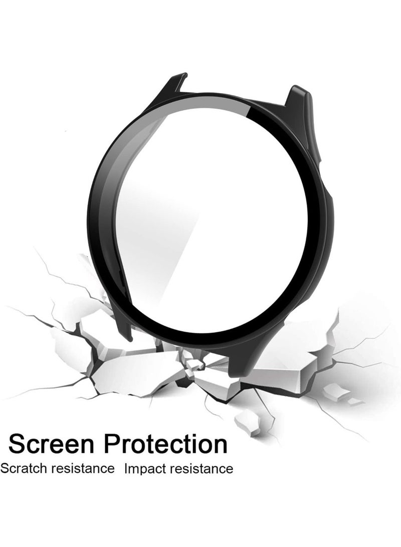 شيك فايب جراب لساعة Honor Watch GS 3، تصميم مدمج من البولي كربونات والزجاج المقوى، مقاوم للسقوط والخدش، عالي الدقة وشفاف، جراب لساعة Honor Watch GS 3، أسود - Image 4