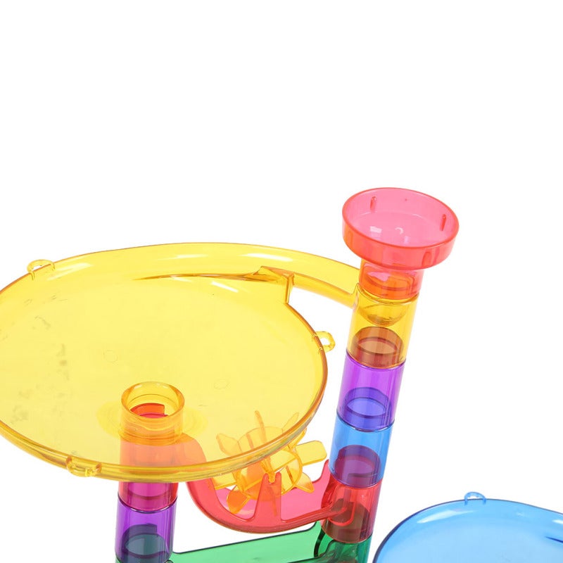 122Pcs DIY Marble Run Set Non-Toxic Soft Rounded Edges Children Educational Toy - Brain Stimulating Maze Track For Hand-Brain Coordination Development For Kids Age 4+ - Image 2