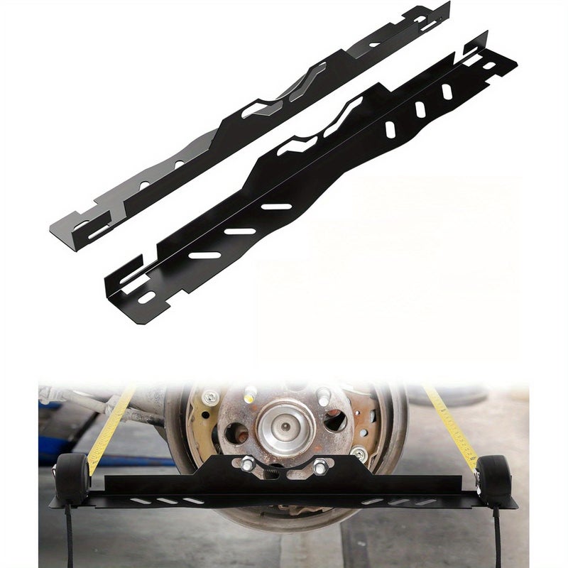 Toe Alignment Tool Plates 2pcs, Wheel Alignment Tool for Car Front End, DIY Accurate Measurements, Black - Image 2