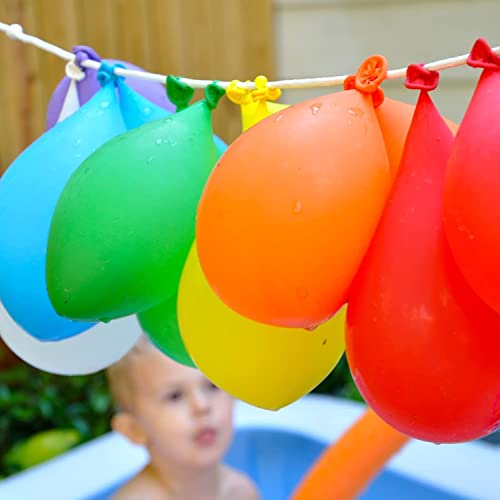 Hlonon 600 Pack Water Balloons Refill Kits Eco-Friendly Latex Water Bomb Balloons for Summer Splash Fun Fight Games with 2 Hose Nozzles Refill Kits - Image 5