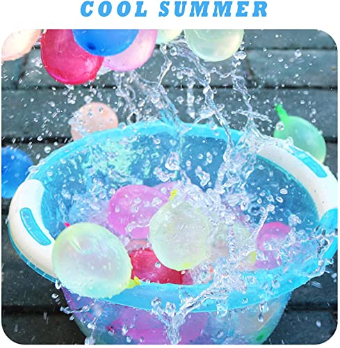 Hlonon 600 Pack Water Balloons Refill Kits Eco-Friendly Latex Water Bomb Balloons for Summer Splash Fun Fight Games with 2 Hose Nozzles Refill Kits - Image 2