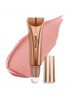 KYDA Blush Beauty Wand, Shimmer Face Blush with Cushion Applicator, Natural Pearl Finish, Silky Smooth Creamy Formula, Lightweight Blendable Blush Rouge Stick-Pearl Pink  - Image 1