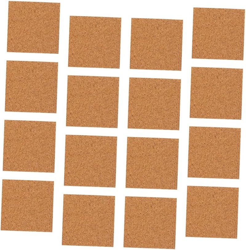 28 قطعة من الحصائر الفلينية ذاتية اللصق مع ألواح خلفية خشبية طبيعية للعزل الحراري - Image 1