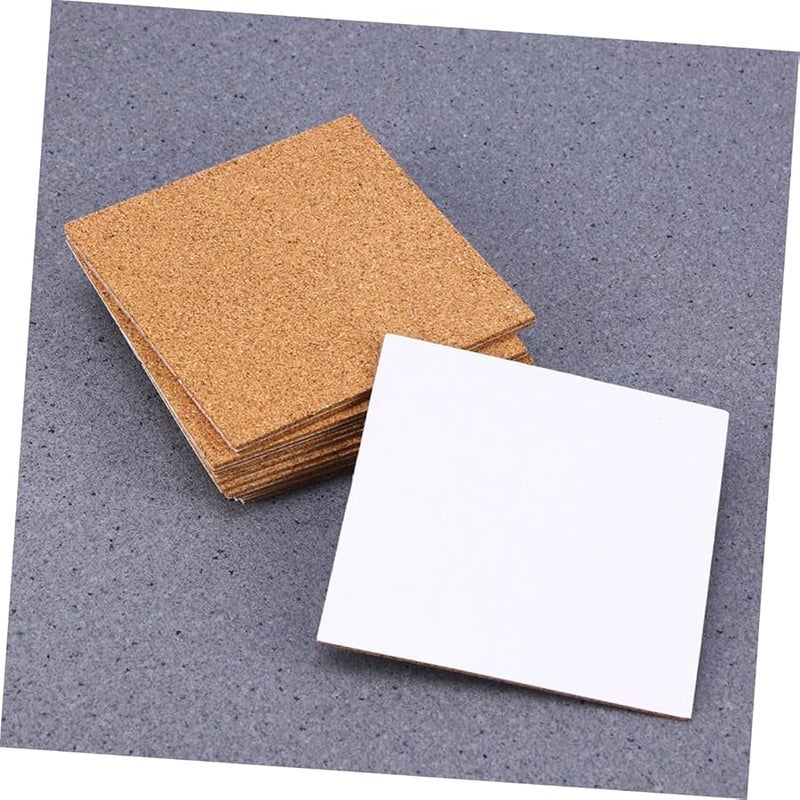 28 قطعة من الحصائر الفلينية ذاتية اللصق مع ألواح خلفية خشبية طبيعية للعزل الحراري - Image 4