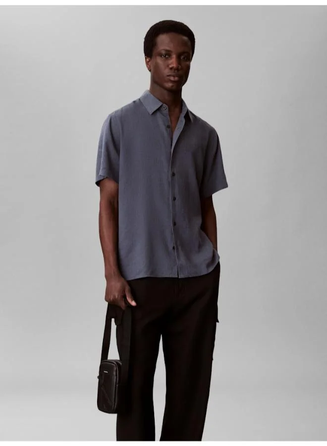 CALVIN KLEIN Emblem AOP Embossed Slim Reporter