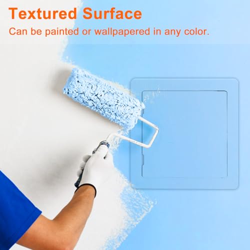 Suteck Plastic Access Panel for Drywall Ceiling 6 x 6 Inch Reinforced Plumbing Wall Access Doors Removable Hinged White - Image 4