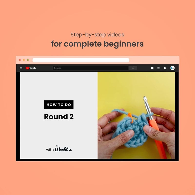The Woobles Crochet Kit for Beginners - Easy Arts and Crafts Knitting & Crochet Animals Kit As Seen On Shark Tank - Kiki The Chick - Image 4