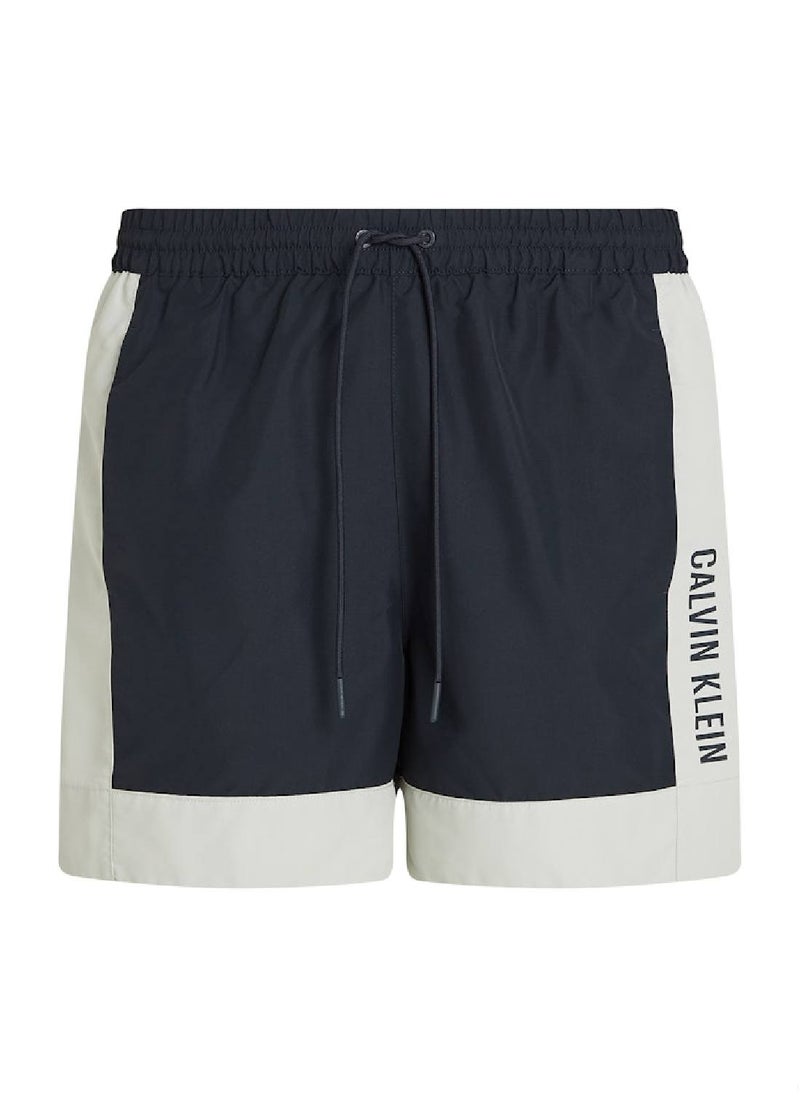 Calvin Klein Jeans - Men's Medium Drawstring Swim Shorts - Intense Power - Polyester, Blue - Image 1