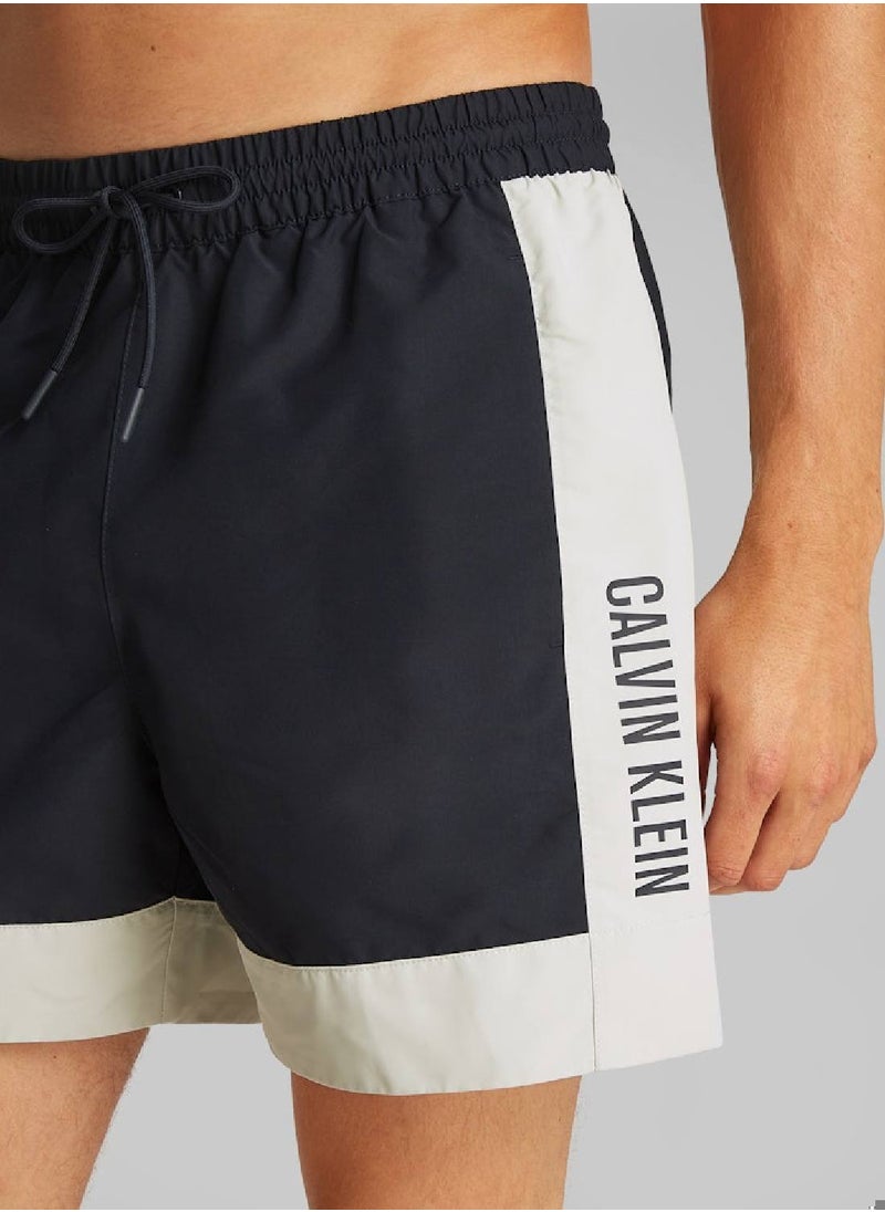 Calvin Klein Jeans - Men's Medium Drawstring Swim Shorts - Intense Power - Polyester, Blue - Image 1