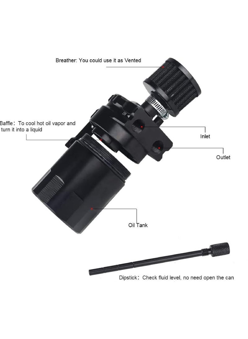 روك بو العالمي النفط الصيد يمكن خزان كيت مع استراحة 300 مل الألومنيوم البولندية محرك الهواء النفط فاصل خزان خزان كيت عالمي مجهزة بزوج من القفازات لتصليح السيارات - Image 2