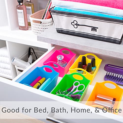 Simplify Neon, 5 Pack, Mini Storage Containers, Bins, Drawer, Office Organization, Good for Toys, Hair Accessories, Bobby Pins, Q-Tips, Small Items - Image 3