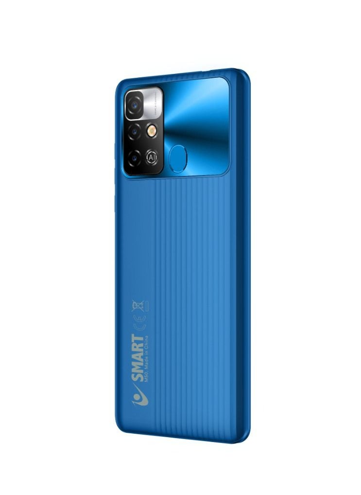 سمارت - هاتف M50  بذاكرة رام 4 جيجابايت وسعة 128 جيجابايت 4G بلون أزرق سماوي - Image 1