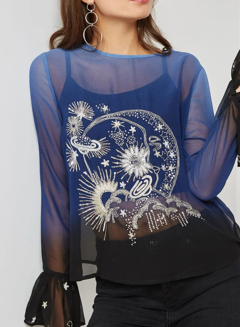 TOPSHOP Embellished Top