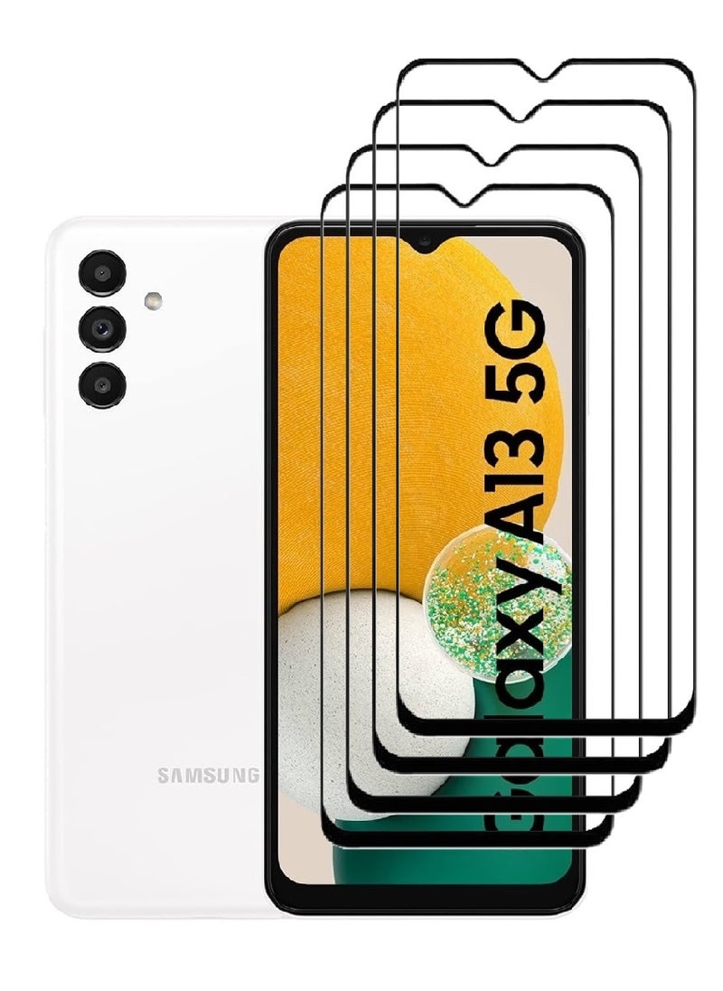 AINA 4 Pieces Tempered Glass Screen Protector 5D Designed For Samsung Galaxy A13 5G Full Glue Edge to Edge Full Screen Coverage And Bubble Free - Image 1