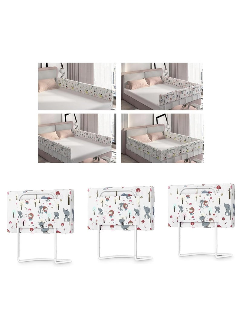 Bed Guard Rail for kids,Bed Safety Barrier Protection,Upgrade Reinforced Safety Soft Fence Protector Bed Guard Rail for Cribs,Height Adjustable Bed Rail Guard (Princess pattern-3pcs-50x28cm) - Image 1