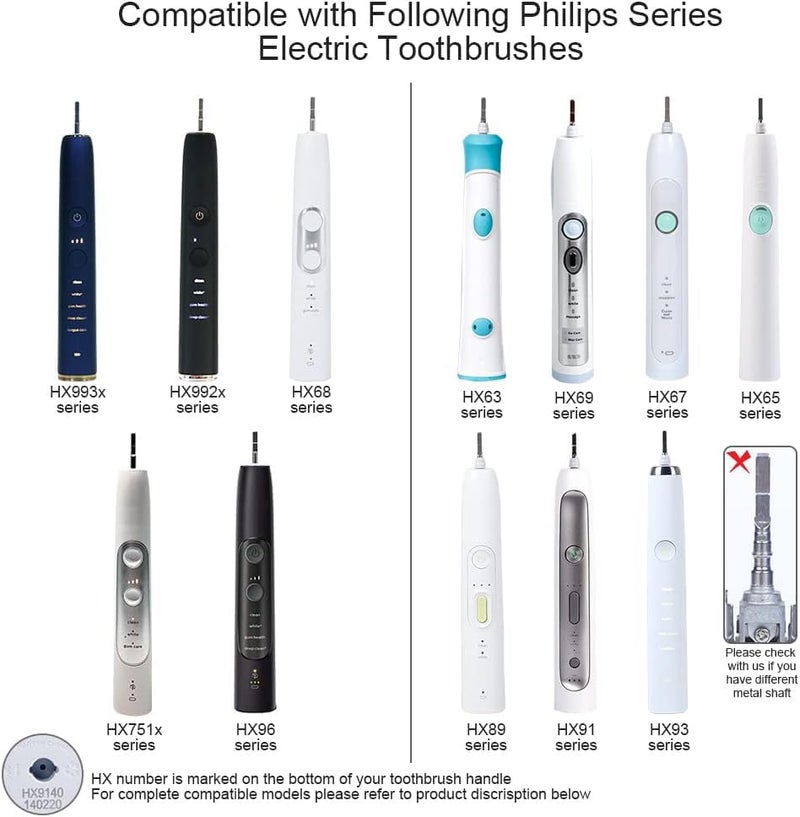 Creative.C Upgraded Toothbrush Waterproof Shaft Rubber Seal Replacement Parts Compatible with Philips HX751v HX6810 HX9690 HX9957 HX6836 HX992B HX993W Series Electric Toothbrush - Image 2