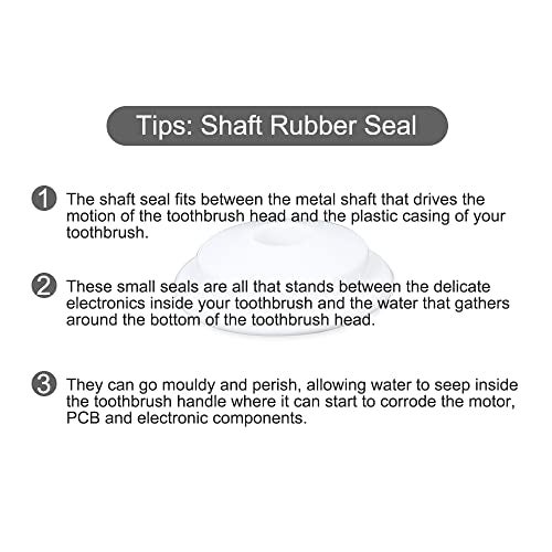 Creative.C Upgraded Toothbrush Waterproof Shaft Rubber Seal Replacement Parts Compatible with Philips HX751v HX6810 HX9690 HX9957 HX6836 HX992B HX993W Series Electric Toothbrush - Image 5