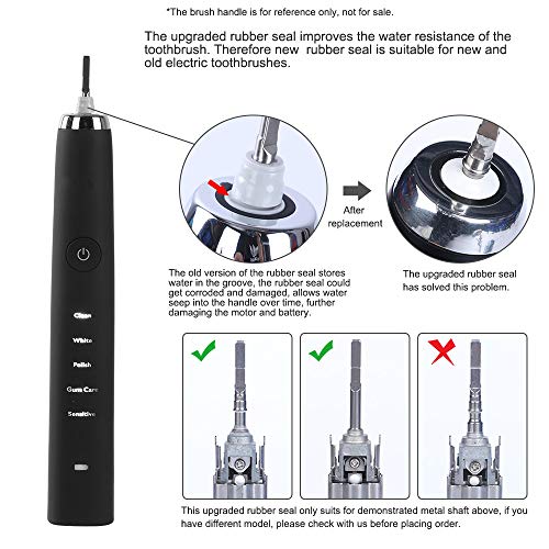 Creative.C Upgraded Toothbrush Waterproof Shaft Rubber Seal Replacement Parts Compatible with Philips HX751v HX6810 HX9690 HX9957 HX6836 HX992B HX993W Series Electric Toothbrush - Image 4