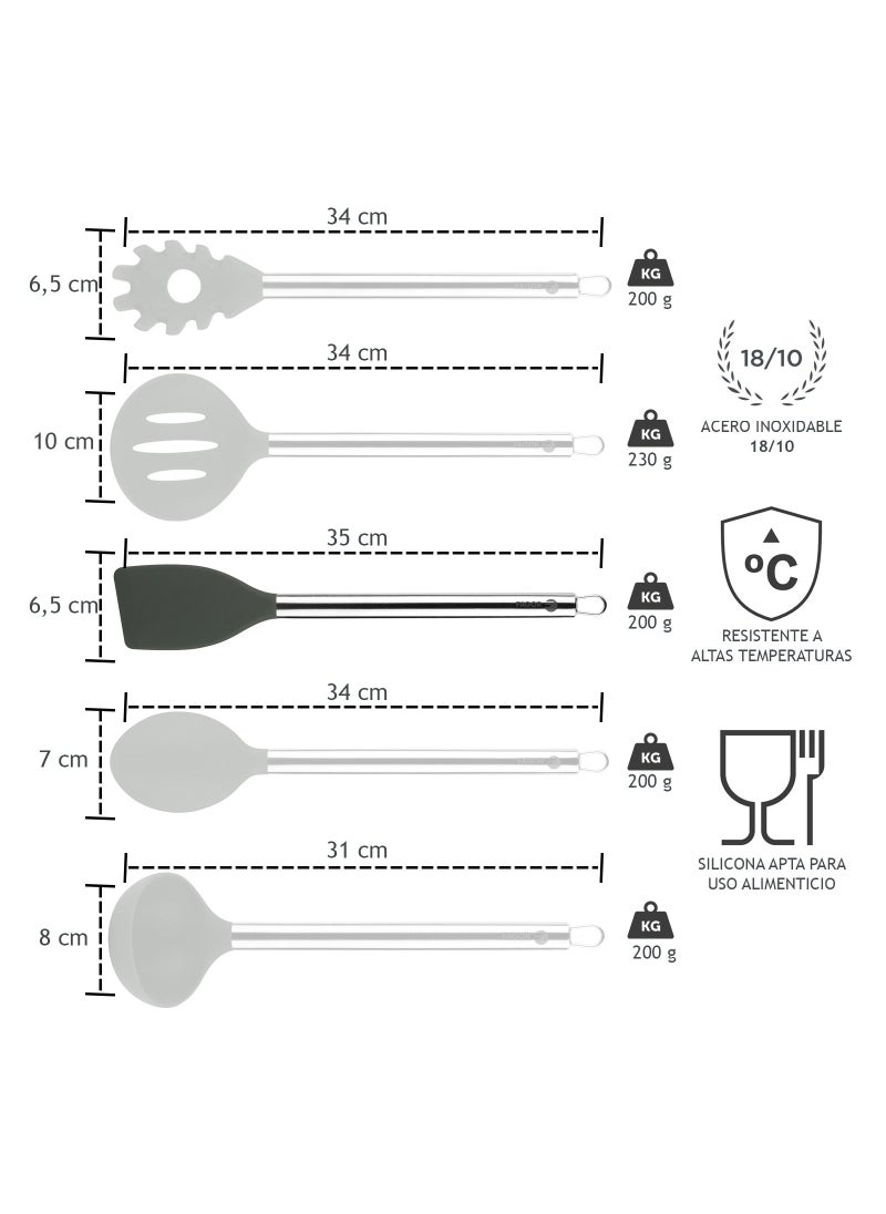 fagor Melier Silicone Spatula  With Stainless Steel Handle  - Image 2