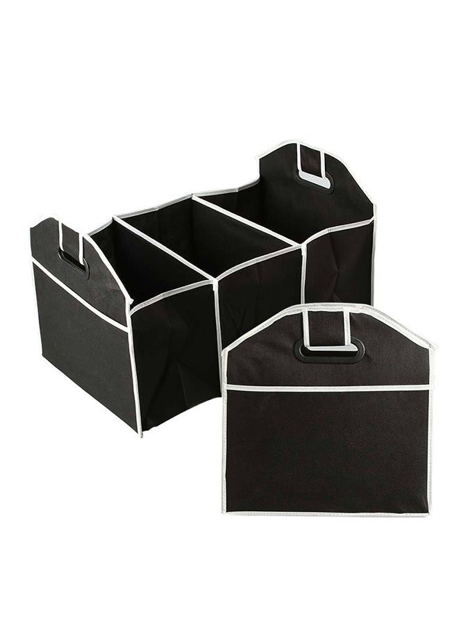 Car Boot Compartmental Organizer With 3 Compartments Multifunction Car Organizer Portable Foldable Trunk Organizer - Image 1