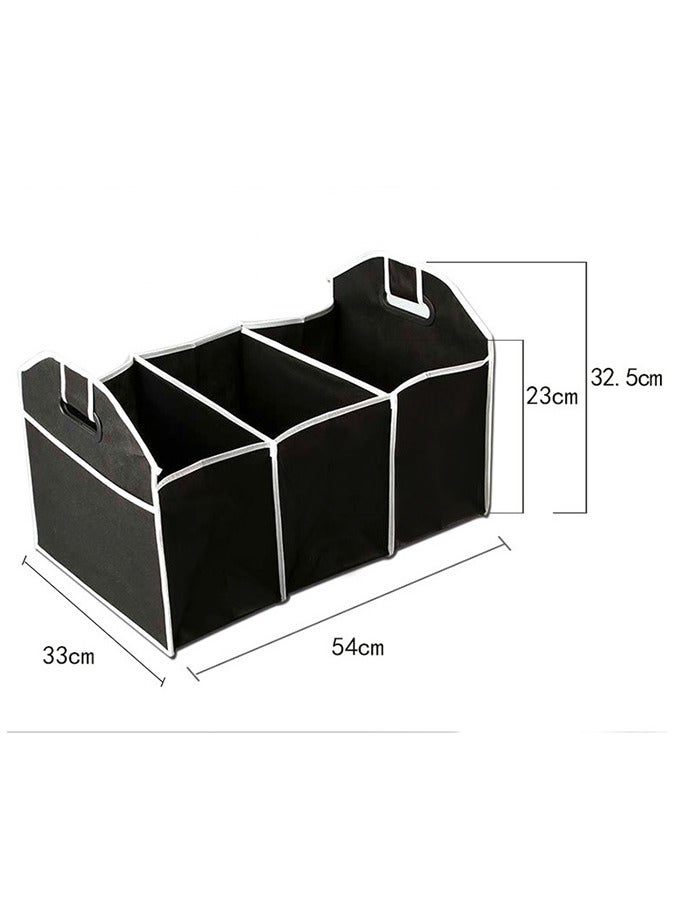 Car Boot Compartmental Organizer With 3 Compartments Multifunction Car Organizer Portable Foldable Trunk Organizer - Image 4