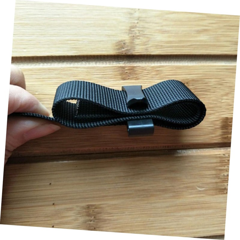 Black Outdoor Belt Clip Buckle Keeper Webbing Management Tool for Backpack Straps - Image 3