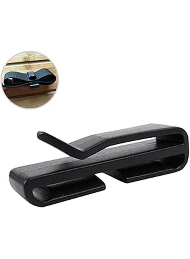 Black Outdoor Belt Clip Buckle Keeper Webbing Management Tool for Backpack Straps - Image 1
