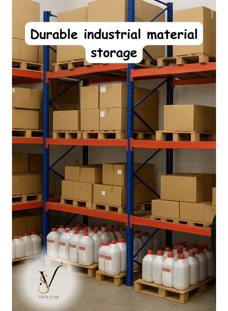 فيوستار رفوف تخزين فيوستار شديدة التحمل للمستودعات - وحدة رفوف معدنية صناعية | رفوف قابلة للتخصيص للمرائب والمستودعات والمتاجر والمستودعات | أرفف فولاذية عالية التحمل - Image 3