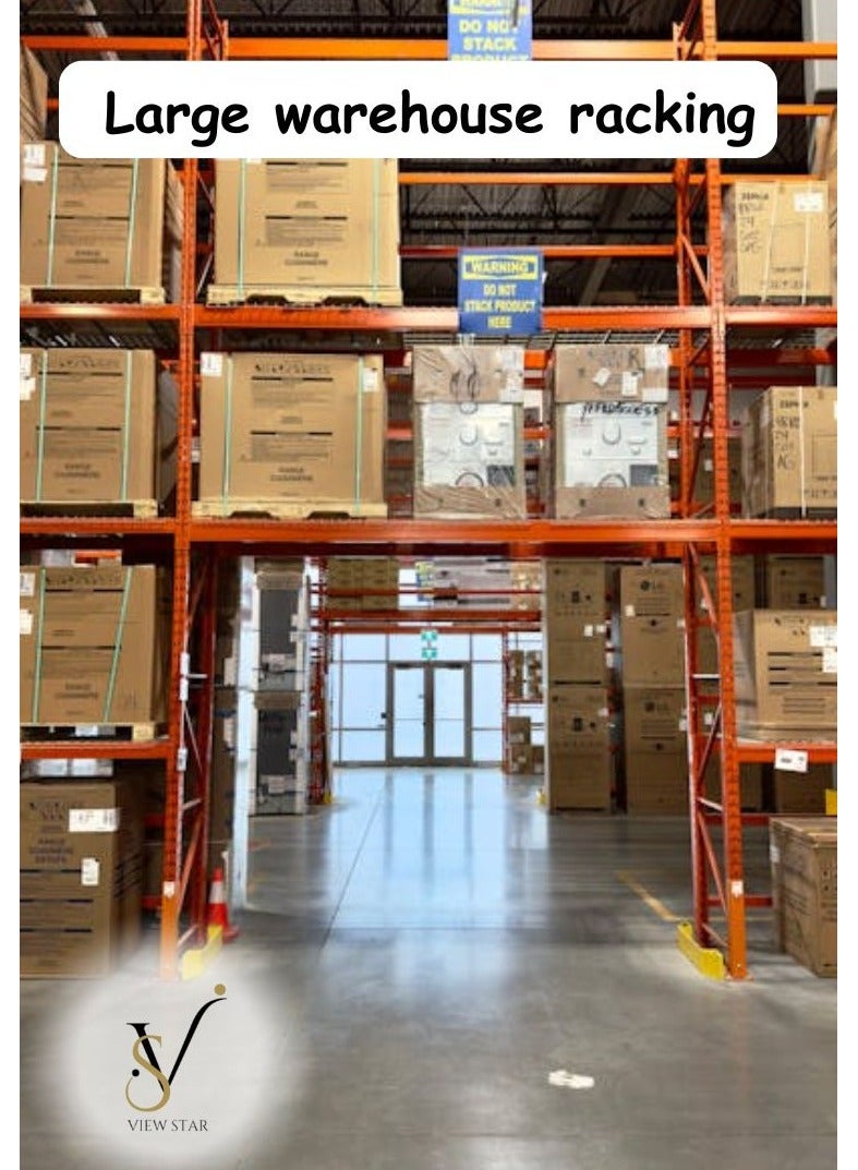 فيوستار رفوف تخزين فيوستار شديدة التحمل للمستودعات - وحدة رفوف معدنية صناعية | رفوف قابلة للتخصيص للمرائب والمستودعات والمتاجر والمستودعات | أرفف فولاذية عالية التحمل - Image 4